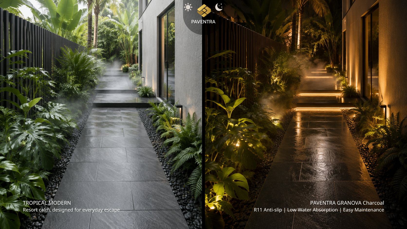 Tropical modern garden